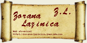 Zorana Lazinica vizit kartica